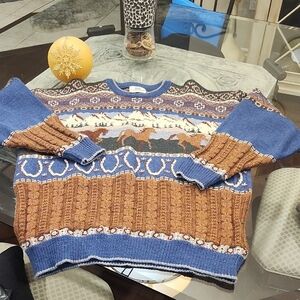 Vintage Men's Cottagecore British Wool Jumper Like New XL 90ies Quality